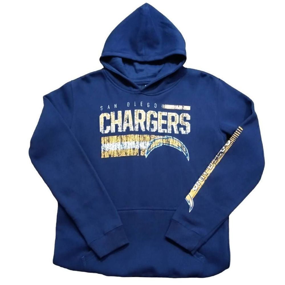 NFL San Diego Chargers Youth Long Sleeve Pullover Fleece Hoodie -C